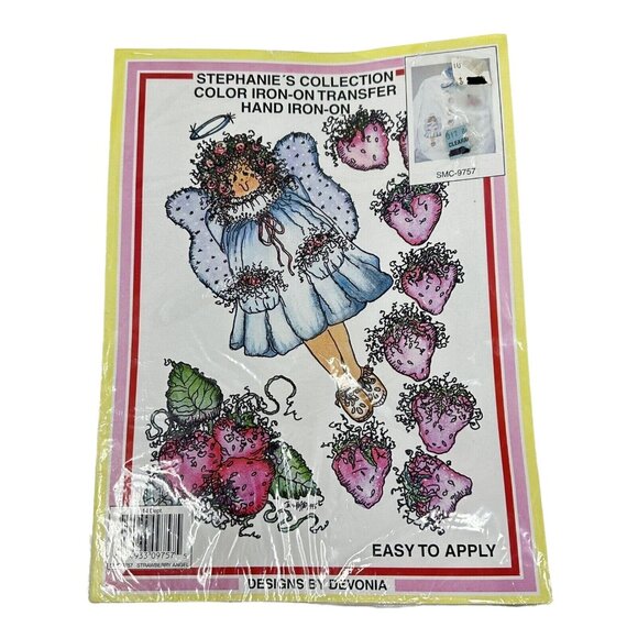 Devonia Strawberry Angel Designs Stephanie’s Collection Iron-On Fabric Transfer - Picture 1 of 5